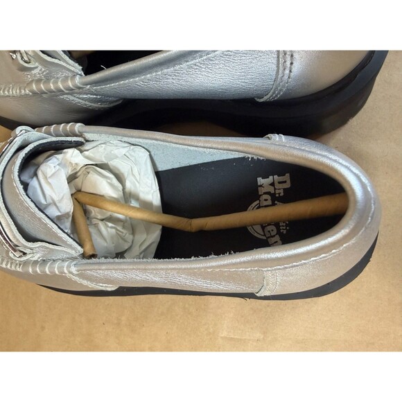 Dr. Martens Penton II Quad Metallic Silver Leather Platform Loafers Sz. M 11/W12 main image 16